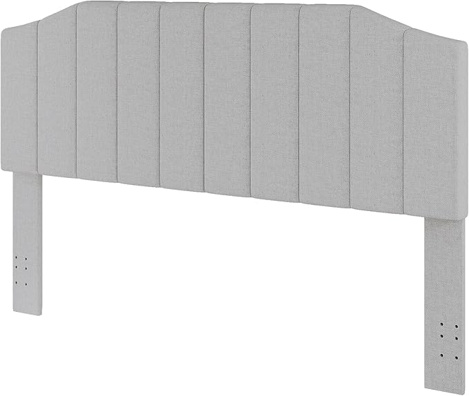 Furpopup King Size Headboard Only, Linen Upholstered Headboard King/California King Size Wall Mount and Bed Frame Mount, Featuring High-Density Sponge Padding Easy Assembly Comfort Style-Linen Gray