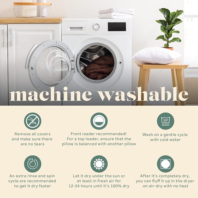 ComfyDown 24x24 Throw Pillow Insert, Down & Feather Fill, 100% Cotton Cover, Made in USA – Premium Soft Decorative Pillow Form Sham Stuffer for Bed, Sofa & Couch