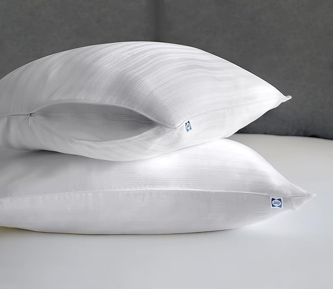 Sealy Pillow Cover, Soft Comfort Bed Pillow Protector, 2 Pack, Standard/Queen Pillow Cover