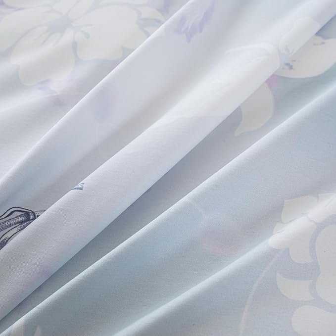 OAITE Duvet Cover Set Twin Size Floral Pattern 500 Thread Count Ultra Soft 100% Cotton Duvet Cover Sets 3-PC, Breathable Duvet Cover with Zipper Closure & Corner Ties