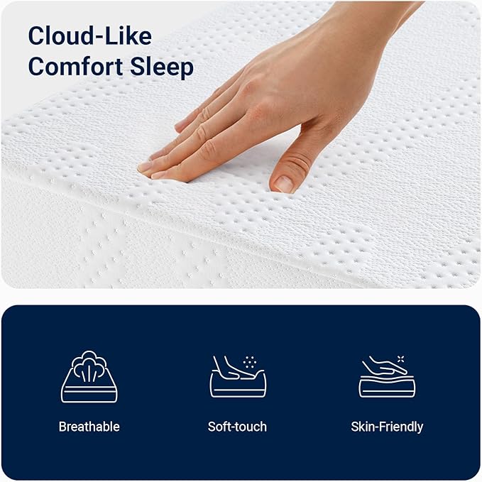 Avenco Full Size Mattress, 8 Inch Full Mattresses with Gel Memory Foam for Cool Night & Pressure Relief, Medium Plush Feel with Motion Isolating