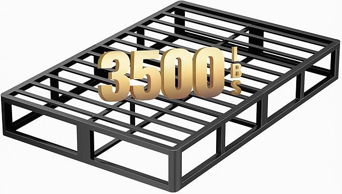 ROIL 10 Inch Full Size Box Spring, Heavy Duty Metal Box Spring Mattress Foundation with Fabric Cover, 3500lbs Max Weight Capacity, Easy Assembly, Noise Free, Non-Slip