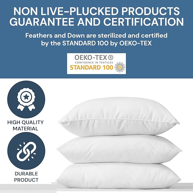 White Goose Feather and Down Body Pillow – Pillows Size 20 Inches x 54 Inches