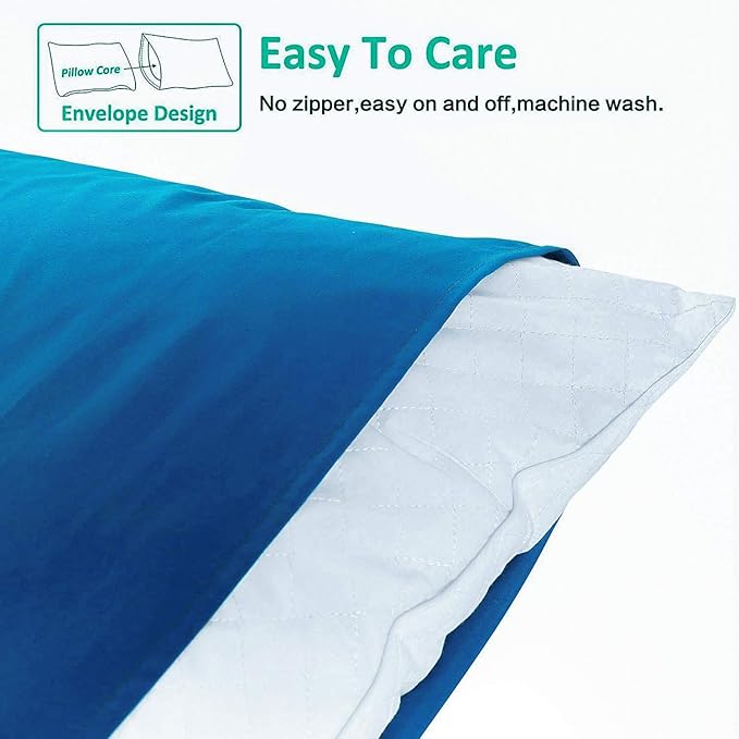 NTBAY Body Pillowcase - Brushed Microfiber 20x54 Pillowcase - Soft, Wrinkle-Free, Fade-Resistant, Stain-Resistant, Royal Blue Body Pillow Cover with Envelope Closure - 20x54 Inches, Royal Blue