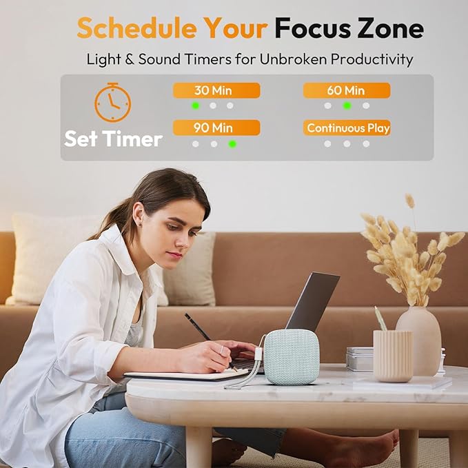 Portable Sound Machine for Travel, White Noise Sound Machine for Sleeping with Night Light, 20 Quality Non-looping Sounds, Headphone Jack, Memory, Timer for Adults,Hotel(Green)