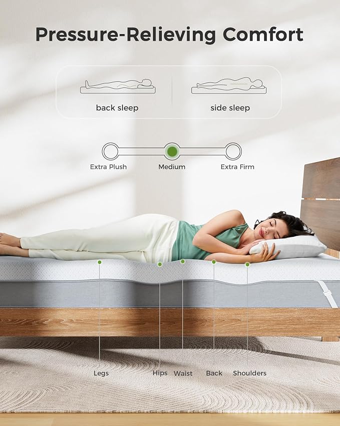 PERLECARE Twin Mattress Topper - 3 Inch Cooling Memory Foam Mattress Pad Made with CertiPUR-US® Certified Foam, Bed Topper with Bamboo Cover,Removable & Washable & Non-Slip, Oeko-Tex Certified