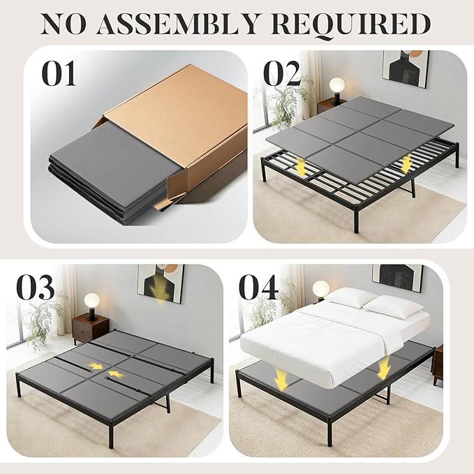 Premium Bunkie Board King Size (76" x 80") – High Density Mattress Support, Helps Reduce Sagging, Low Profile, Non-Slip, Moisture-Resistant, for Platform & Slatted Bed Frames