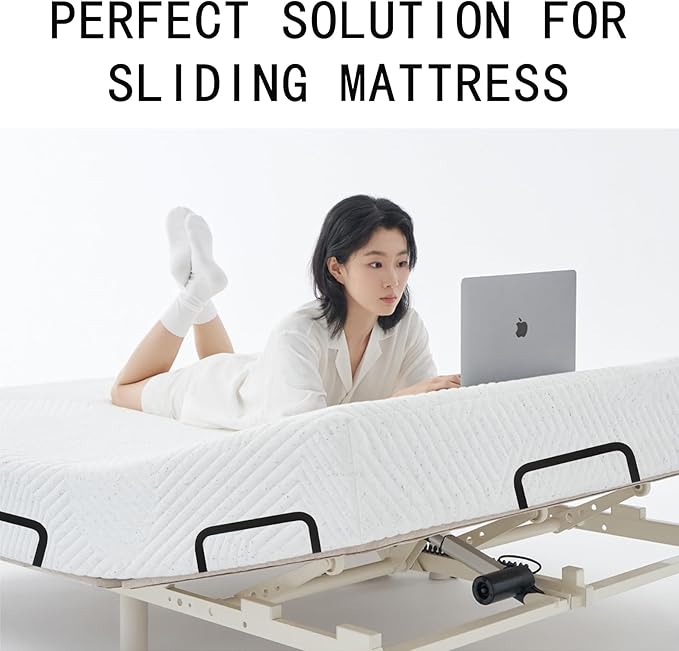 Mattress Retainer Bar Bracket Holder(H3.5) 8Pcs - Keeps Mattresses from Sliding, Suitable for Platform Beds, Adjustable Beds, RV Mattresses