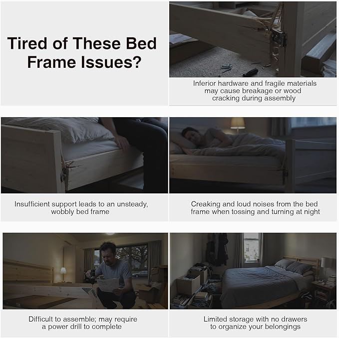 Novilla Full Size Bed Frame with Headboard, Full Size Bed Frame with Drawers, Full Bed Frame with LED Lights, Charging Station and Adjustable Headboard, No Box Spring Needed, Black Velvet