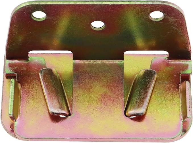 2 Sets One Piece Stamping Molding Furniture Accessories Bed Hanging Support Invisible Color Zinc Hinges Heavy Duty Cabinet Sofa Rail Bracket Slat Connector Metal Fastener