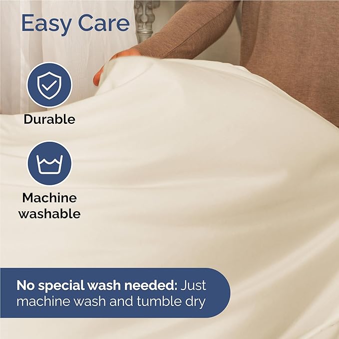 Full Size 4 Piece Sheet Set - Comfy Breathable & Cooling Sheets - Hotel Luxury Bed Sheets for Women & Men - Deep Pockets, Easy-Fit, Extra Soft & Wrinkle Free Sheets - Off White Oeko-Tex Bed Sheet Set
