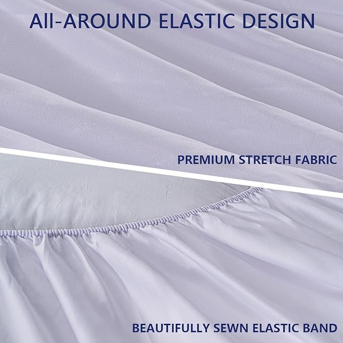 Marine Moon Mattress Topper Full, Cooling Plush Pillow Top Extra Thick Mattress Bed Topper, Fluffy Soft Mattress Pad, Hotel Quality Down Alternative Pillow Topper for Full Size Bed with Deep Pocket