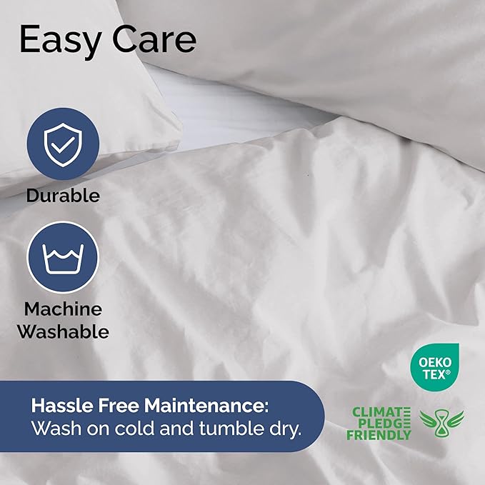 Duvet Cover Full Size Set - Extra Soft Full Duvet Cover 80" x 90" with 2 Pillow Shams - Hotel Luxury, Easy Care & Fade Free w/ Zipper Closures & Ties - All Season, Comfy and Breathable (French Grey)