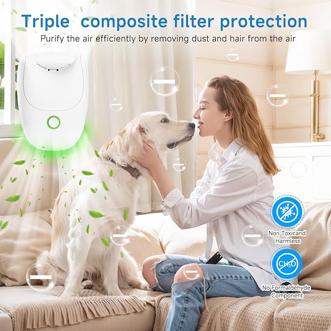 Plug in Air Ionizers, 4 Pack Two-Speed Quiet Negative Ion Air Purifier, Mini Air Fresheners for Home, Bedroom, Office, Kitchen, Portable Odor Eliminator for Dust, Smoke, Pet Smell (4pcs)