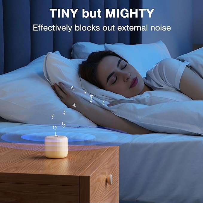 White Noise Machine Baby Portable Sound Machine,LEICEX Travel Sound Machine,15 Non-Looping Sound Timer and Memory Play, Mini White Noise Machine for Sleeping Office Travel （Honey）