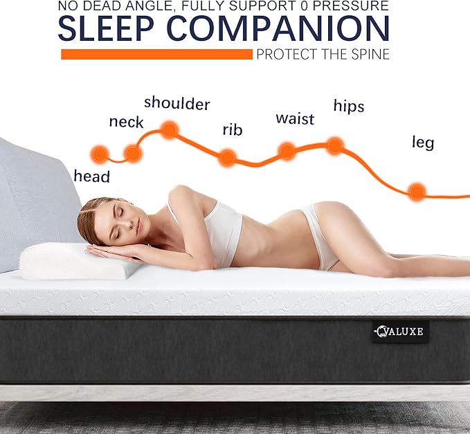 VALUXE 4 Inch Gel Memory Foam Mattress Topper Full Size High Density Cooling Pad Pressure Relief Bed Topper (with Removable & Washable Bamboo Cover)