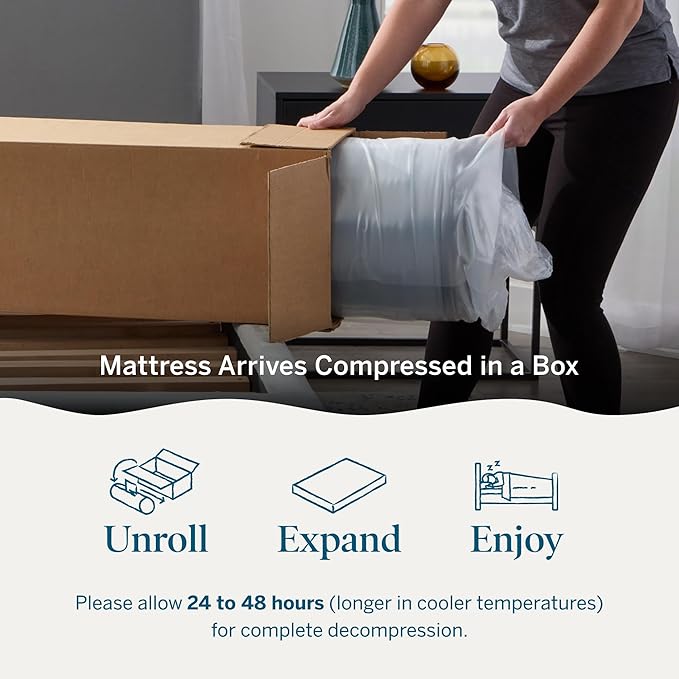 Lucid 10 Inch Memory Foam Mattress - Plush Feel - Infused with Refreshing Bamboo Charcoal and Cooling Gel - Bed in a Box - Temperature Regulating - Pressure Relief - Breathable - California King Size