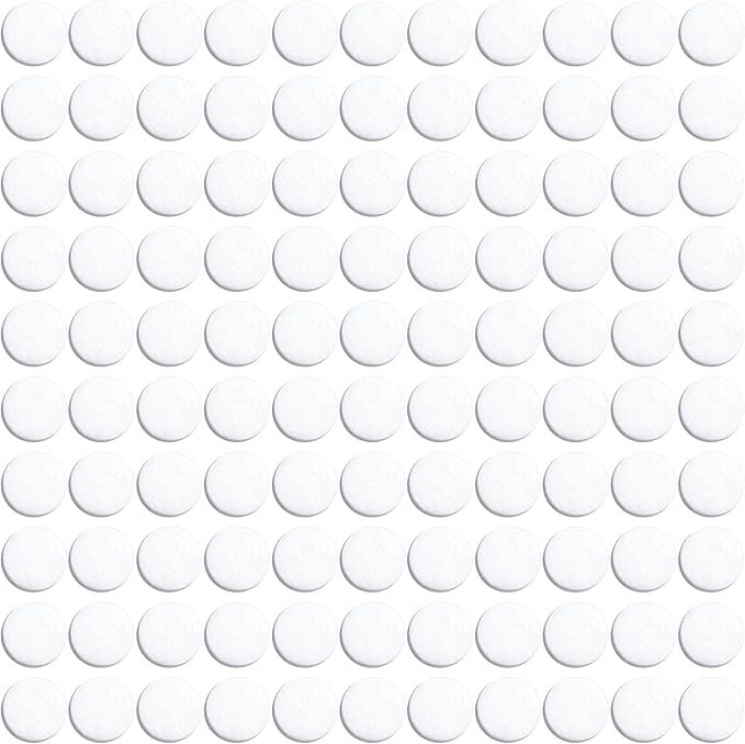 100pcs Aromatherapy Refill Felt Pads, 0.67in/17mm Unscented Air Freshener Replacement Pads, Perfumes Refill Tablets for Car Diffuser- White