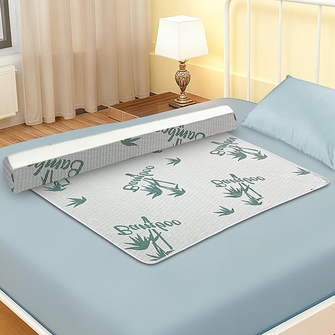 Baby Bed Bumpers for Toddlers with Washable Cover, Foam Bed Guard Rail for Kids Bed Twin Full Queen King Size Bed, 1 Pack