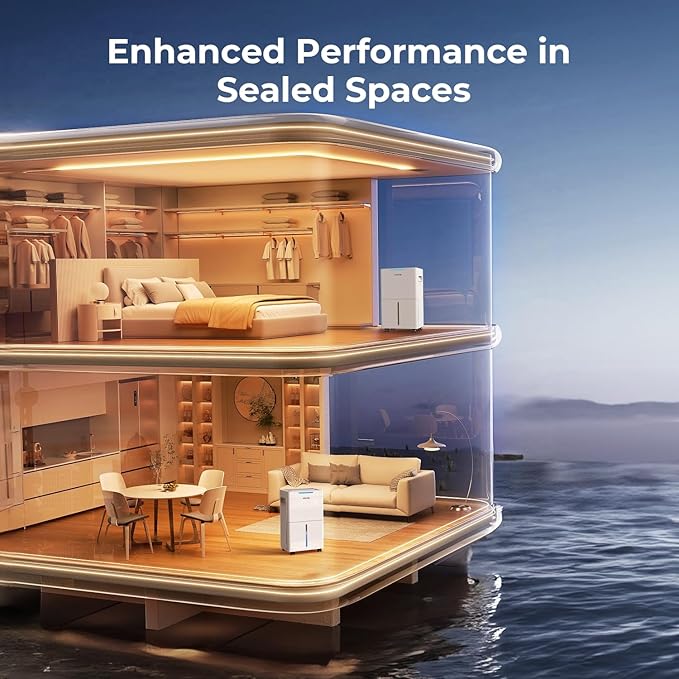 1500 Sq.ft Dehumidifier for Basement, SEAVON 21 Pint Dehumidifiers with Drain Hose for Home Large Room Bedroom Bathroom, Powerful Moisture Removal, Smart Humidity Control & Display, 24H Timer, 3 Mode