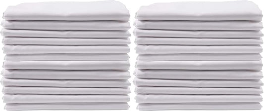 KAF Home Brushed Microfiber Pillow Cases Bulk Pack, Control Allergies and Ensure Sound Sleep, Set of 12, White (Pack of 2)