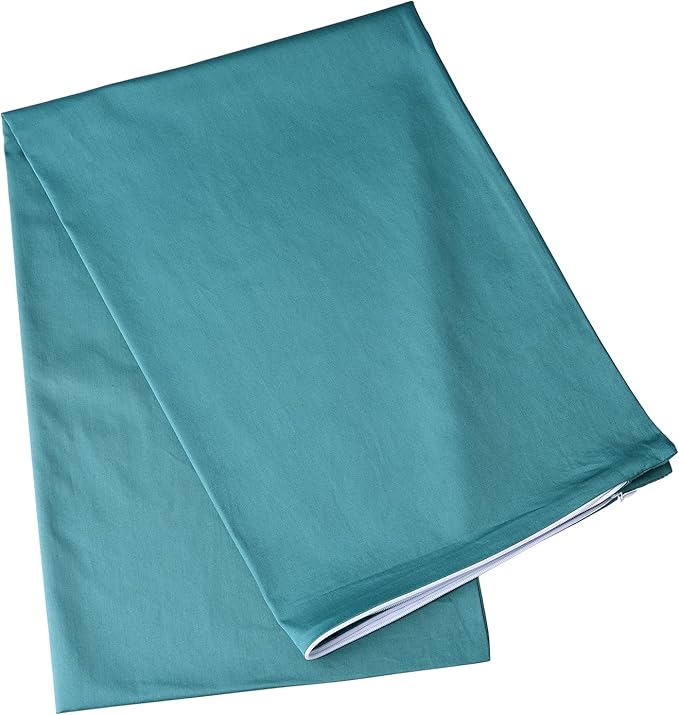 Cotton Pillow Protectors/Cover King Size with Zipper 2 Pack Teal Blue Pillow Cases Cooling & Breathable Bed Pillow Protectors Set of 2 Pillow Cases Cover (20" x 40")