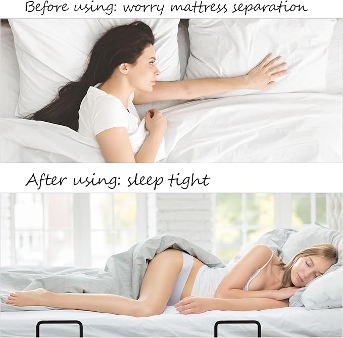 2Pcs Mattress Slide Stopper for Metal Bed Frame(H5.2in) Retainer Bar Bracket Holder Keeping Mattress from Sliding for Foot of Adjustable Beds Rv Grippers