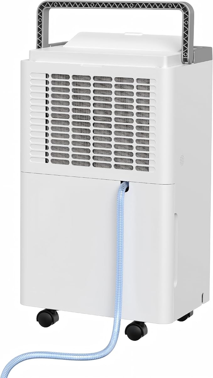 34 Pints Dehumidifier for Basement, Dehumidifiers for Home with Drain Hose, 38dB Quiet Dehumidifier for Bedroom Bathroom Garage, 24HR Timer, 3-Color Indicator, Auto Defrost, Child Lock
