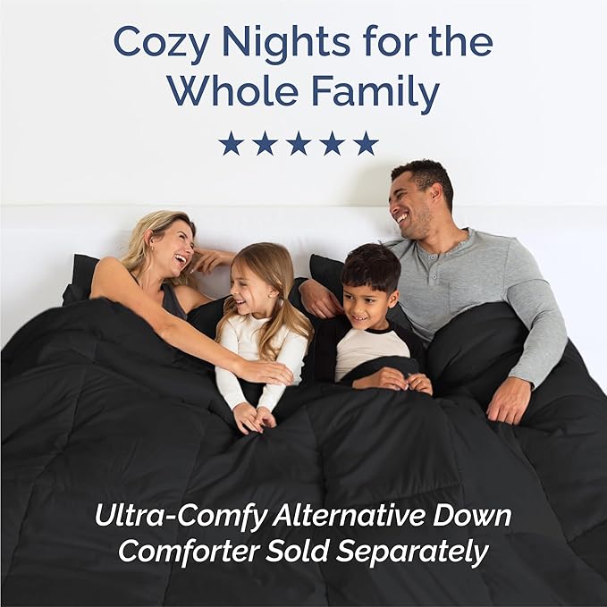 King Size 4 Piece Sheet Set - Comfy Breathable & Cooling Sheets - Hotel Luxury Bed Sheets for Women & Men - Deep Pockets, Easy-Fit, Extra Soft and Wrinkle Free Sheets - Black Oeko-Tex Bed Sheet Set