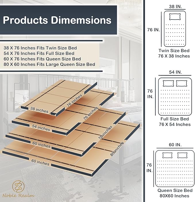 Bunkie Board Thin Wood 6mm Full Size (54 x 76 in) | Modular Portability Design, Noise Minimizing, Low Profile Design, Easy Setup, Foldable| Bed Slats, Foldable Box Spring, Bed Support Slat