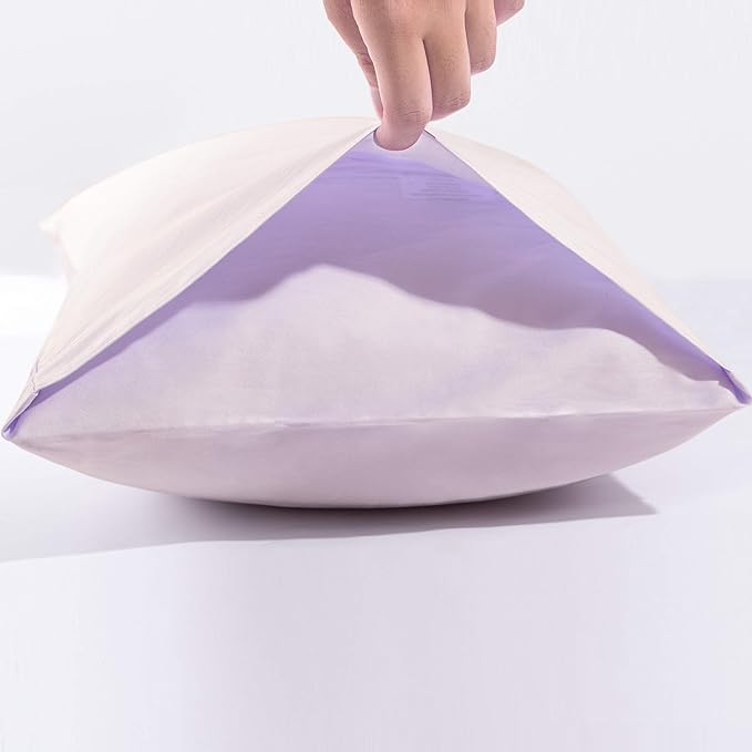 NTBAY Egyptian Cotton Body Pillowcase - 500 Thread Count Cotton Body Pillow Cover - Soft and Breathable Envelope Closure Body Pillowcase for Adults, 20x54 Inches, Light Purple