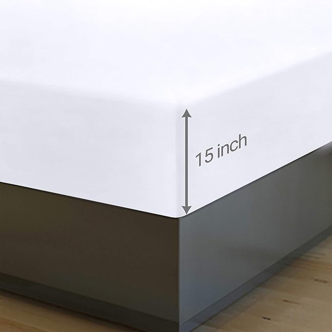 Utopia Bedding Twin XL Fitted Sheets - College Dorm Room Essentials - Bulk Pack of 6 Bottom Sheets - Soft Brushed Microfiber - Deep Pockets, Wrinkle, Shrinkage & Fade Resistant - Easy Care (White)