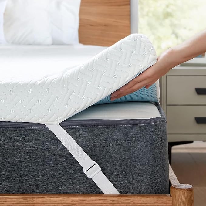 PERLECARE Full Size Mattress Topper - 3 Inch Cooling Memory Foam Mattress Pad Made with CertiPUR-US® Certified Foam, Bed Topper with Bamboo Cover,Removable & Washable & Non-Slip, Oeko-Tex Certified