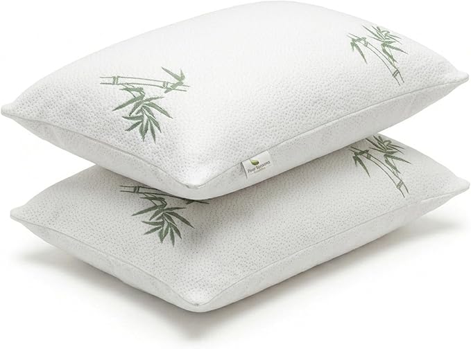 Four Seasons Essentials Standard Size Waterproof Pillow Protectors (Set of 2) - Natural Viscose derived from Bamboo Pillow Covers - Zippered Encasements for 20" x 26" Pillows