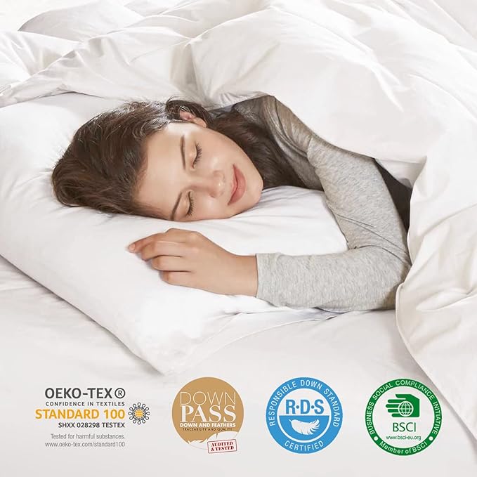 ABENE Mattress Topper for Back Pain Relief, Extra Thick Mattress Pad Pillowtop, Soft Mattress Protector Cover with 8"-21" Deep Pocket (Pure White, California King, Feather Down)
