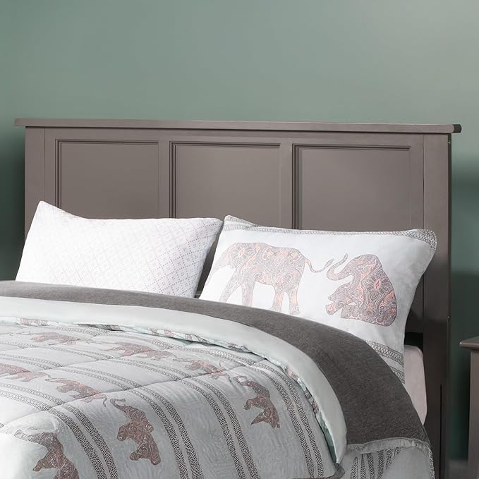 AFI, Madison Full Solid Wood Panel Headboard, Grey