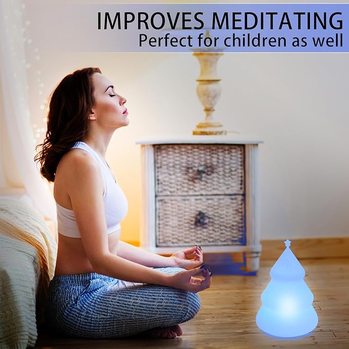 YeeBeny Breathing lamp Guided Visual Meditation Tool for Mindfulness, Slow Your Breathing & Calm Your Mind for Stress & Anxiety Relief, 478 Seconds Breathing Frequency, Gift for Adults & Kids