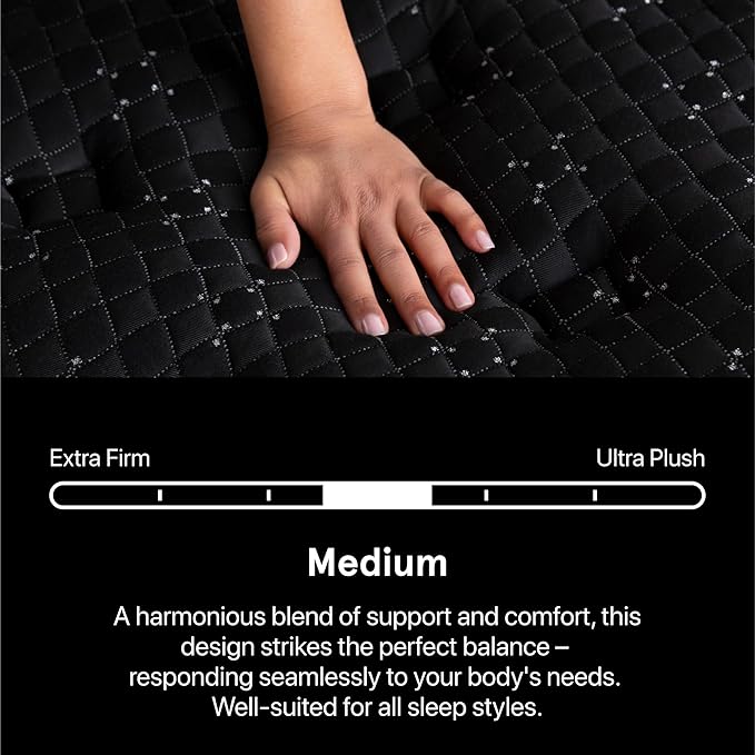 Beautyrest Black Series Three 15.25" Medium Full Mattress - Breathable, Cooling, and Supportive - CertiPUR-US Certified, 100-Night Sleep Trial, and 10-Year Limited Warranty