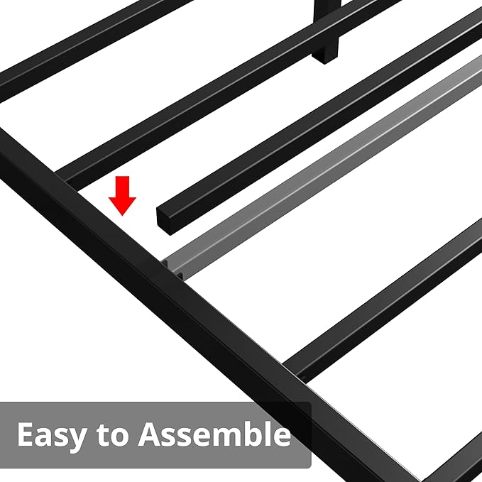 LIKIMIO Queen Bed Frame with Storage Headboard, Platform Bed with Drawers and Charging Station, No Box Spring Needed, Easy Assembly, Vintage Brown