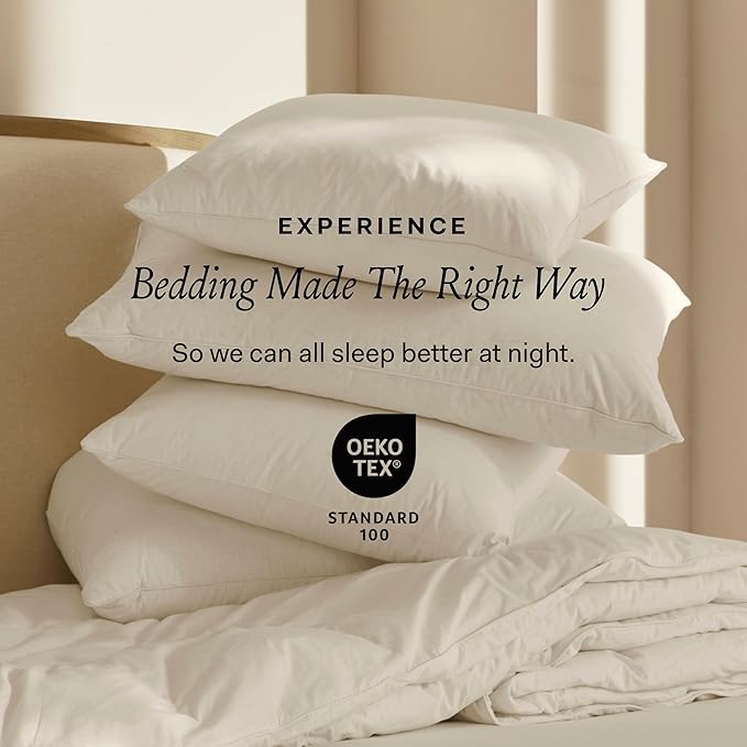 BOLL & BRANCH Down Alternative Pillow - Soft, King - Cooling Shell - Hypoallergenic Primaloft Luxury Down Alternative Fill - Superior Support