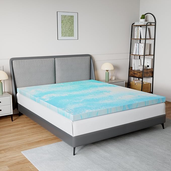 Novilla Mattress Topper King Size - 3 Inch Cooling Memory Foam Mattress Topper, Slow-Rebound Pressure Relief, Soft Comfort