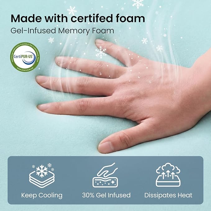 Extra Firm King Mattress 14-Inch: Zoned Thick Memory Foam for Back Pain, Extra Lumbar Support for Deep Sleep, Cooling Washable Fiberglass Free Cover for Couple, CertiPUR-US Oeko-Tex Certified, 80x76