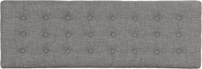 HomePop Modern Tufted Storage Bench - Medium Gray