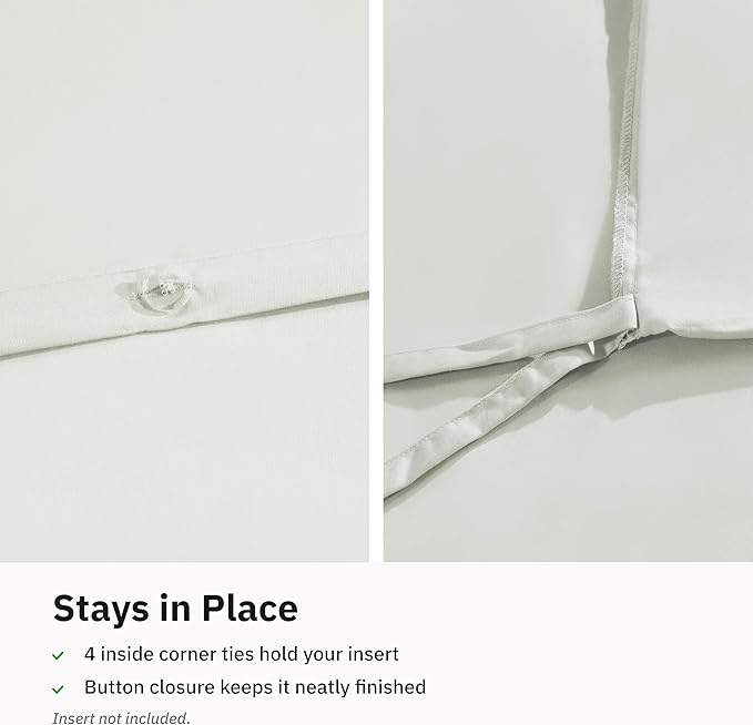 California Design Den King Size Duvet Cover Only - Winner Good Housekeeping Best Bedding Awards 2025, 400 Thread Count Sateen 100% Cotton Duvet Covers King - Ivory (Pale Tone)