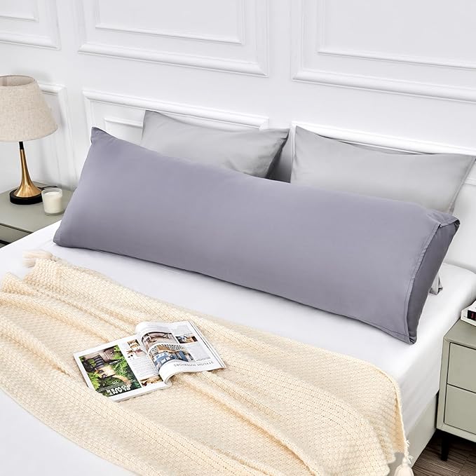 Warmstar Cotton Body Pillow Cover 1 Pack, 600 Thread Count Body Pillow case 20"x54", Long Body Pillow Case Cover Soft Breathable with Envelope Closure,Red