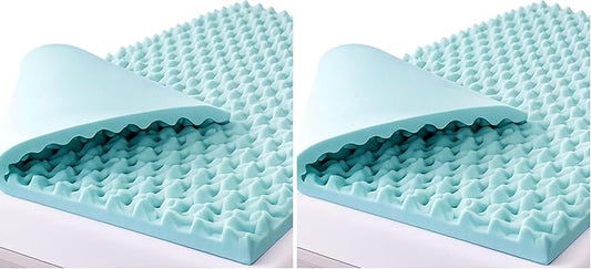 DMI Foam Mattress Topper, Egg Crate Foam Pad, Mattress Pad and Bed Topper for Support, Air Circulation, Pressure Relief and Weight Distribution, Hospital Size Mattress, 33 x 72 x 3 (Pack of 2)