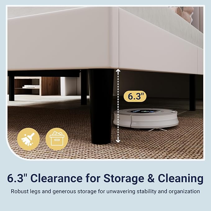 Allewie Full Size Platform Bed Frame with USB Charging Station and Storage Shelf/Upholstered Velvet Wingback Headboard/Wooden Slats Support/No Box Spring Needed/Easy Assembly, White