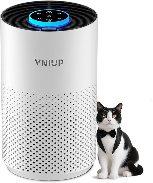 Air Purifiers for Bedroom Home up to 1350 ft² - Vniup H14 True HEPA Room Air Purifiers for Bedroom, with Fragrance Function Sleep Mode& Light Mode Air Cleaner for Pet Dander Odor Dust Smoke