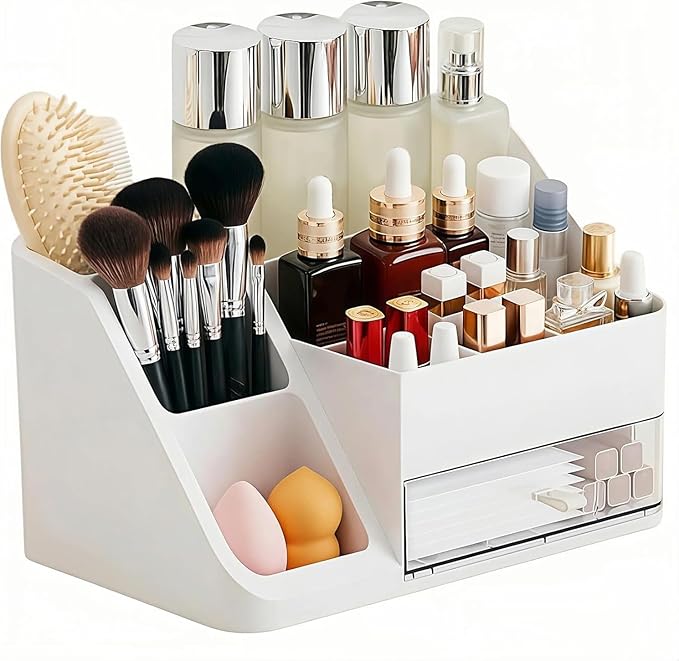Makeup Organizer with Drawers,Large Countertop Makeup Organizers for Vanity,Storage Box Cosmetic Display Cases,Top Dresser and Bathroom,Dresser, Desk, Kitchen, Countertop
