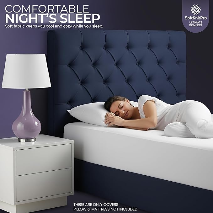 Waterproof Mattress Protector and Pillow Case, Twin XL Size, Includes +1 Zippered Pillow Protector and 1 Mattress Cover Set, Fitted Sheet Style Deep Pockets with All Around Elastic
